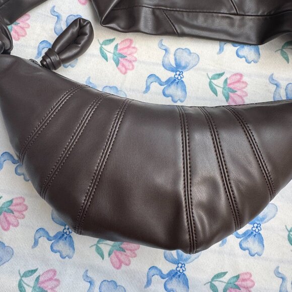 Lemaire Dark Chocolate Colored Croissant Bag - Picture 5 of 13